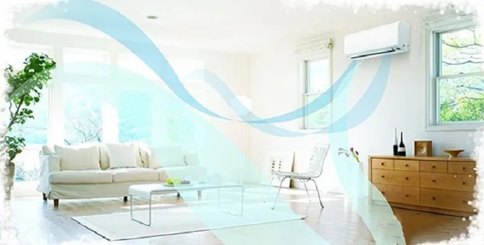 Nên chọn vị trí lắp dàn lạnh ở giữa phòng để hơi lạnh tỏa ra đều phòng