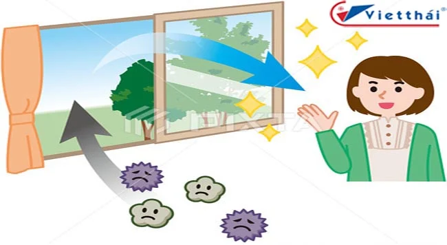 Bạn nên mở cửa khi không dùng điều hòa để lấy gió tự nhiên, phòng được thông gió thoáng mát, diệt khuẩn cho căn phòng của bạn.