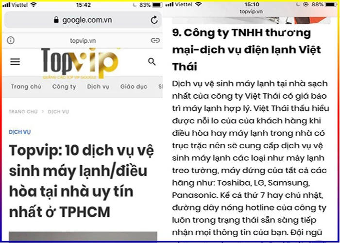 Việt Thái nằm trong top 10 dịch vụ rửa máy lạnh uy tín tại TPHCM