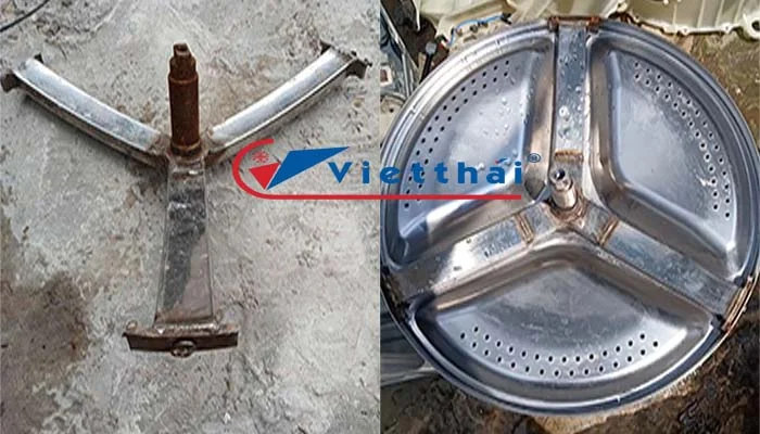 Chảng ba inox máy giặt Electrolux rã máy thu được của khách bán máy Việt Thái không làm loại chảng ba này.