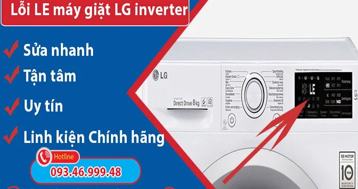 Lỗi LE Máy Giặt LG Inverter Sửa Như Thế Nào ?