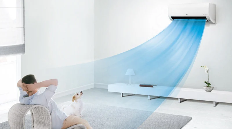Chọn vị trí lắp máy lạnh ở giữa để hơi lạnh tỏa đều phòng