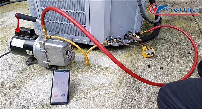 Quá trình hút chân không bấm giờ khoảng 20 phút là được
