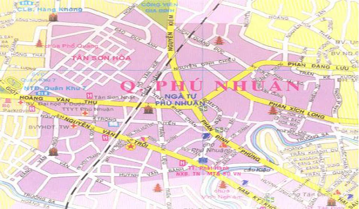 Bản đồ dịch vụ sửa chữa máy giặt của Việt Thái tại quận Phú Nhuận